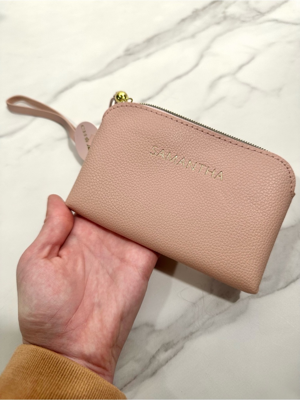 Chosen Samantha Blush Pink Leather Wristlet Wallet NWT One Size Cute Chic Gift